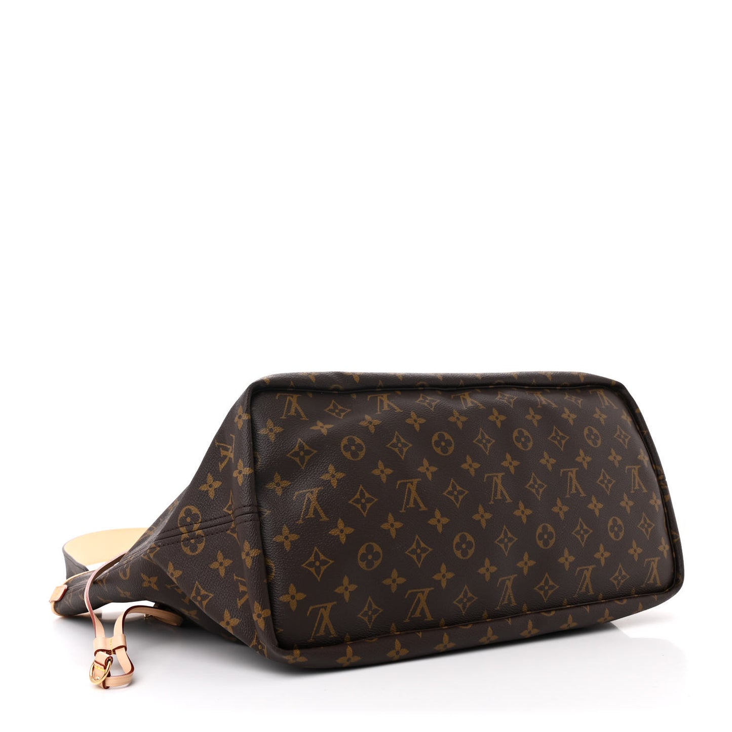 Monogram Stamped Inside Out Neverfull Bandouliere GM Beige
