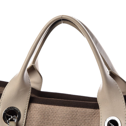 Chanel Canvas Large Deauville Tote Ecru 10 of 11