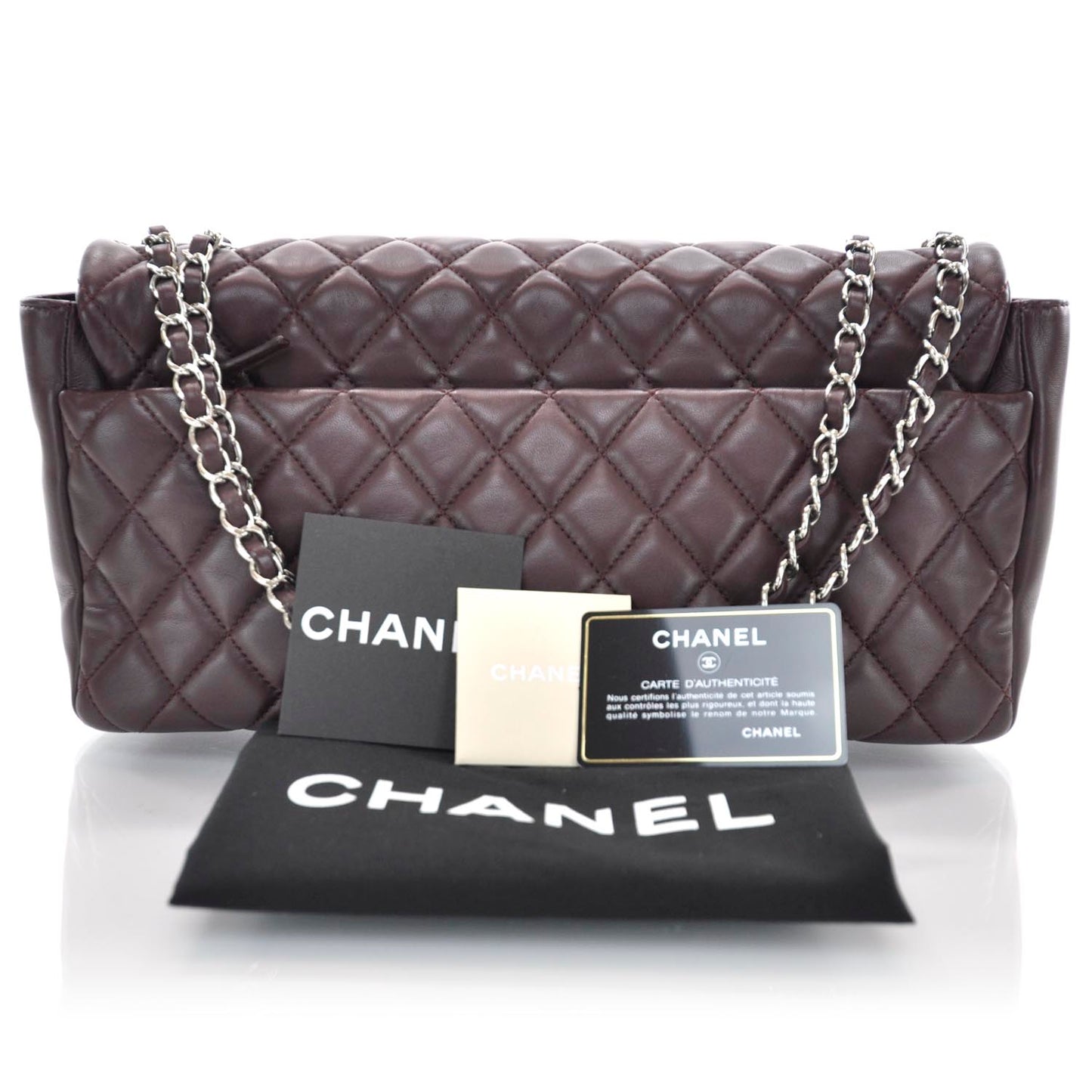 Lambskin Jumbo Coco Rain Flap Bordeaux