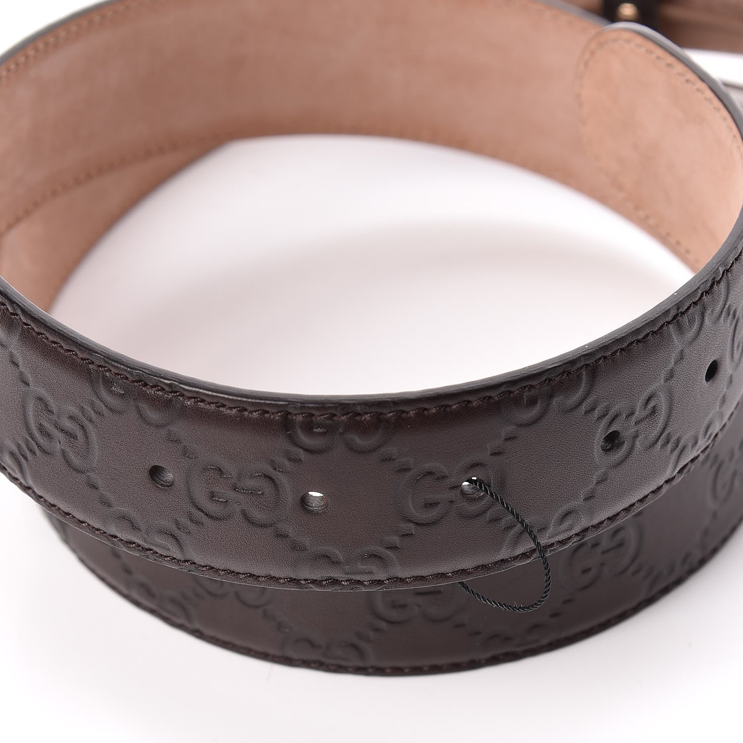 Gucci Guccissima Signature Interlocking G 40mm Belt 95 38 Chocolate 5 of 7
