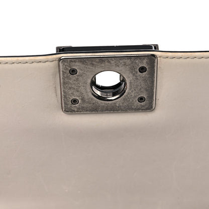 Chanel Glazed Calfskin Medium Boy Flap White Black 18 of 29