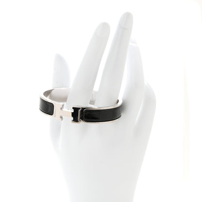 Hermes Enamel Narrow Clic Clac H Bracelet PM Black 2 of 5