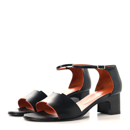 Hermes Calfskin Demoiselle Sandals 39 Black 4 of 10