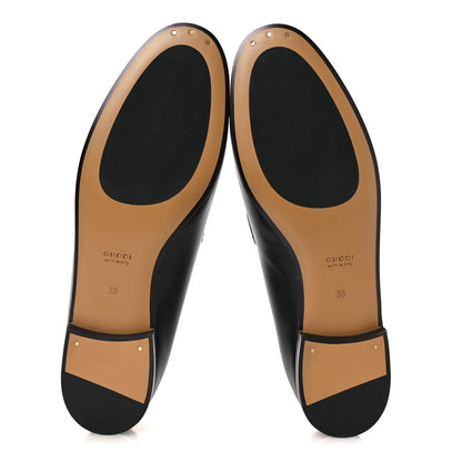Gucci Betis Glamour Calfskin Womens Jordaan Loafers 38 Black 7 of 12