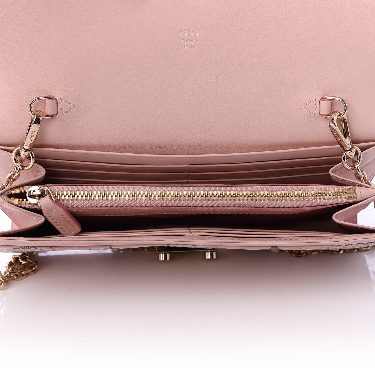 Visetos Large Patricia Wallet On Chain Soft Pink