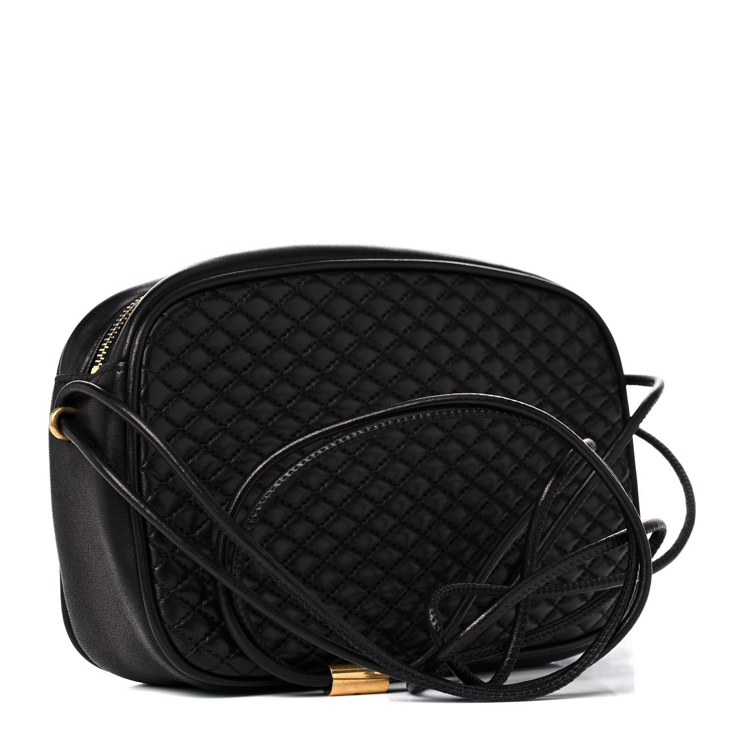 Saint Laurent Lambskin Quilted Victoire Camera Bag Black 3 of 11