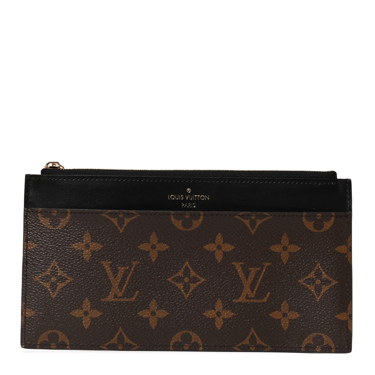 Louis Vuitton Monogram Slim Purse Black 1 of 13