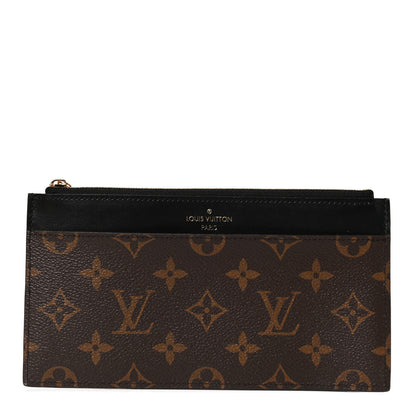 Louis Vuitton Monogram Slim Purse Black 1 of 13