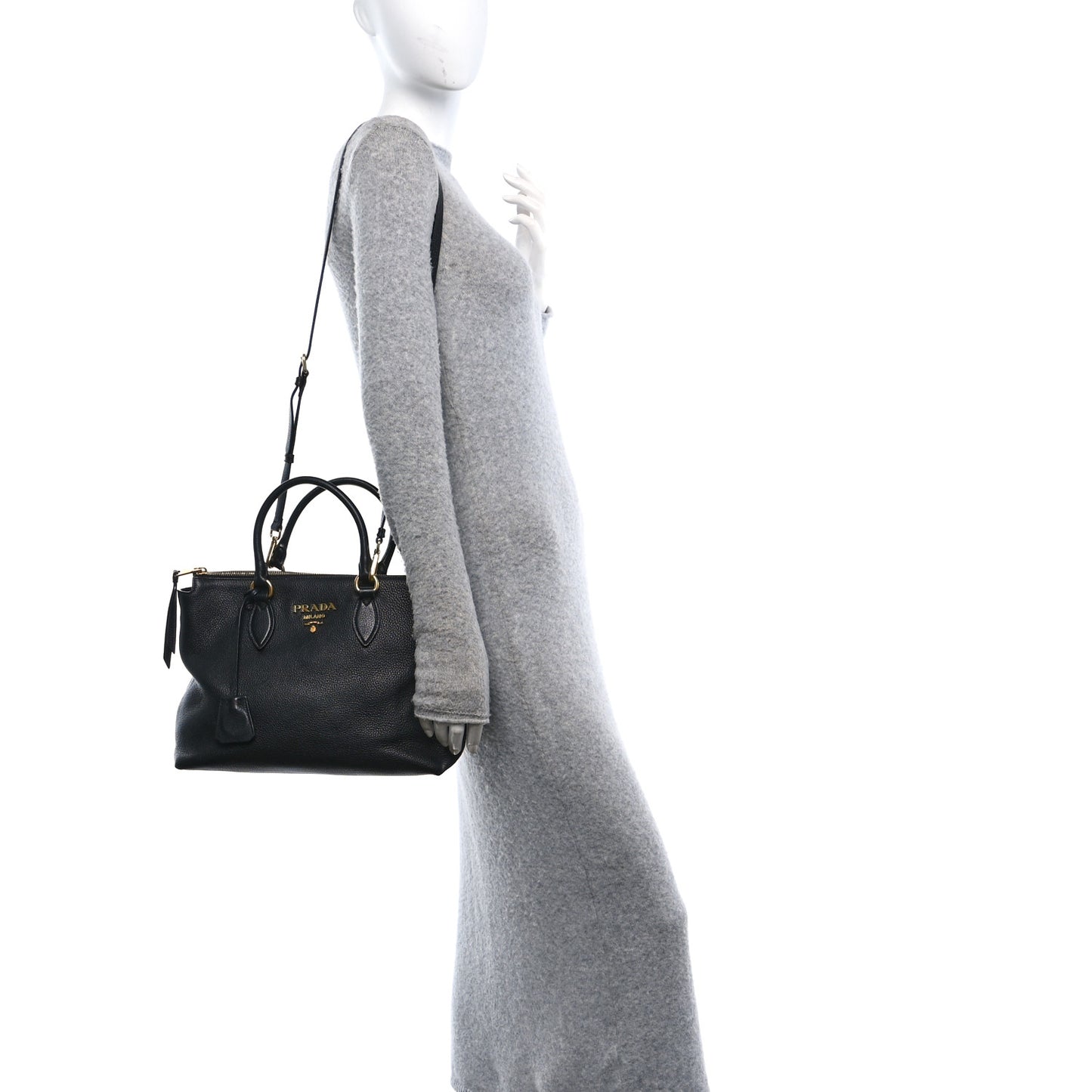 Vitello Daino Tote Black