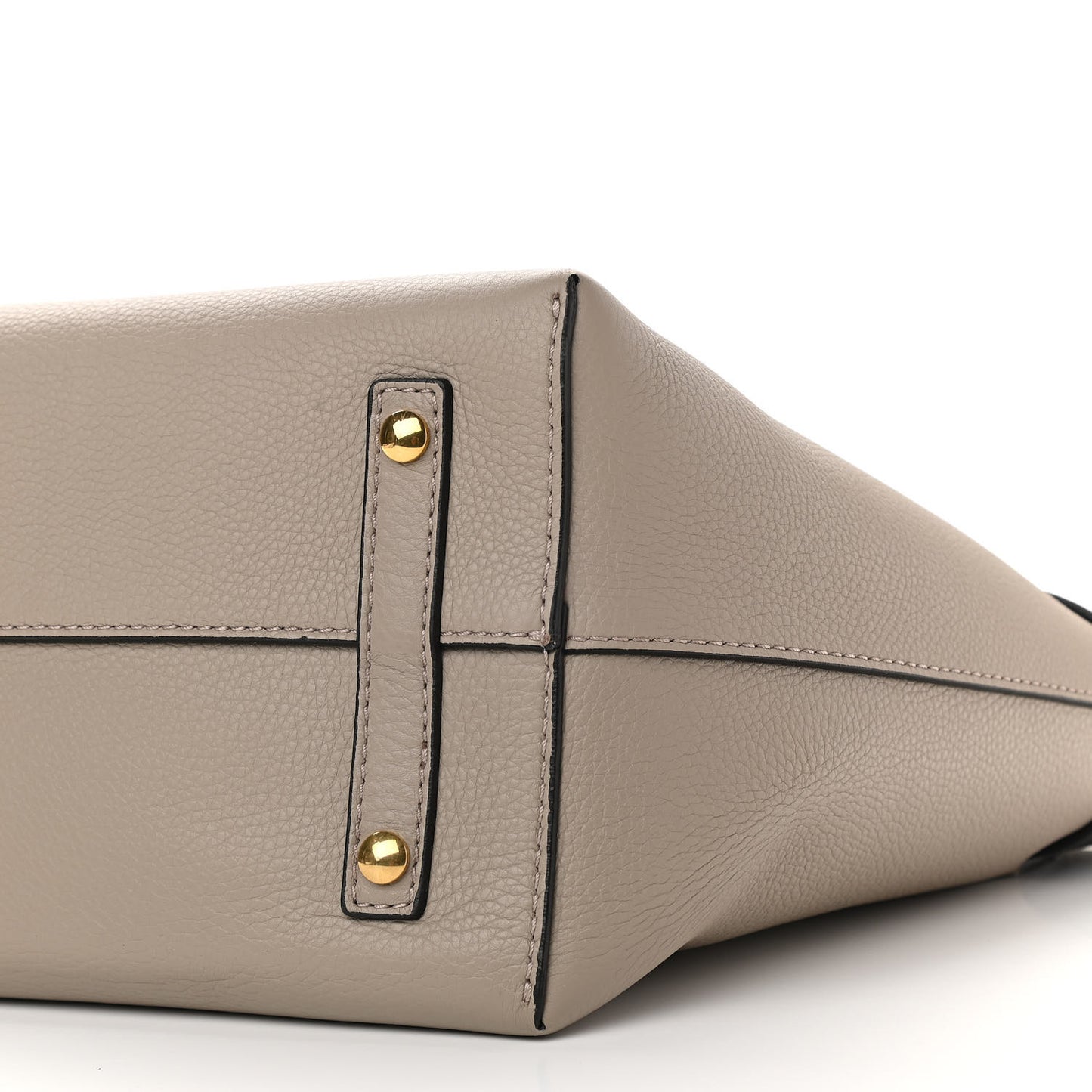 Soft Grain Calfskin Medium Belt Bag Mineral Grey Black