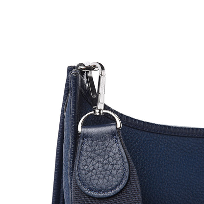 Hermes Taurillon Clemence Evelyne III PM Bleu Thalassa 11 of 14