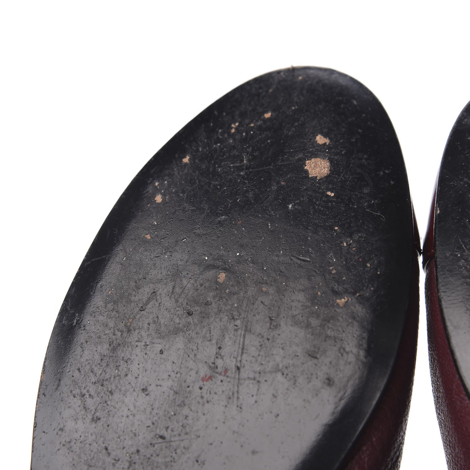 Chanel Goatskin Patent Cap Toe CC Ballerina Flats 39 Burgundy 9 of 12