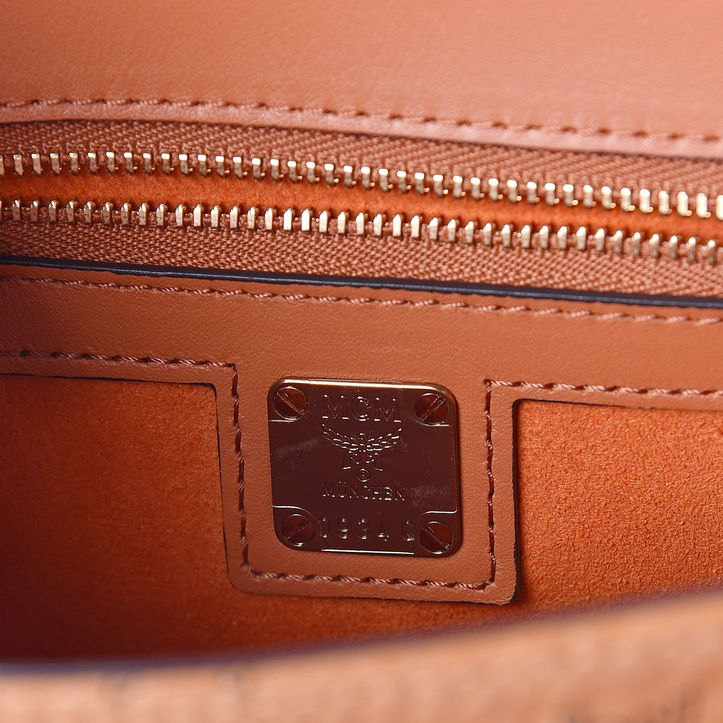 Visetos Studded Small Patricia Satchel Cognac