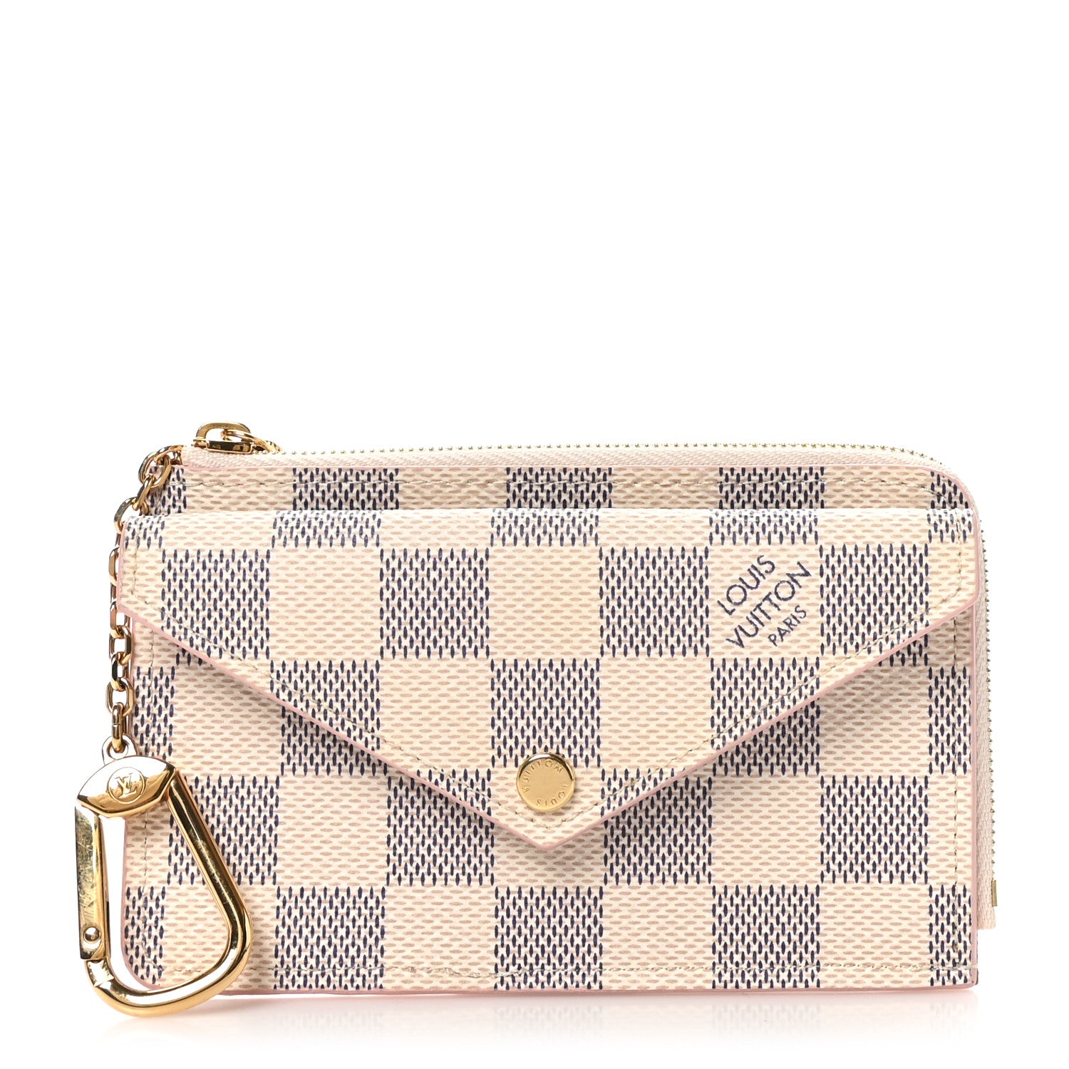 Louis Vuitton Damier Azur Recto Verso Card Holder Rose Ballerine 1 of 8