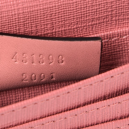 Gucci GG Supreme Monogram Face Embroidered Card Case Wallet Pink 7 of 8