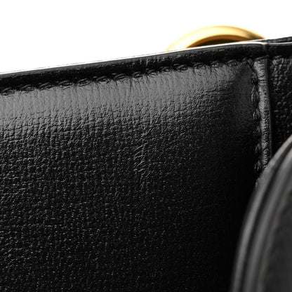 Gucci Textured Calfskin Medium Torchon GG Ring Shoulder Bag Black 12 of 12
