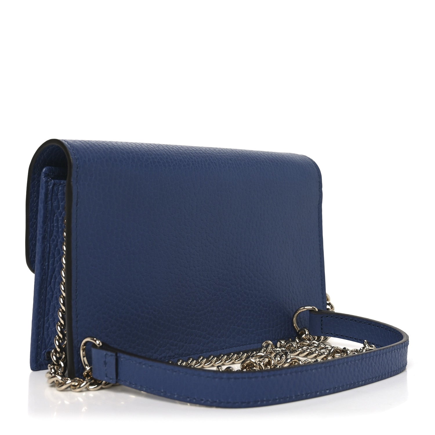 Gucci Dollar Calfskin Interlocking G Chain Wallet Caspian 3 of 11
