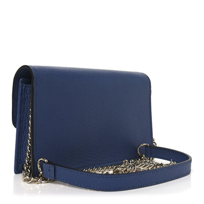 Gucci Dollar Calfskin Interlocking G Chain Wallet Caspian 3 of 11