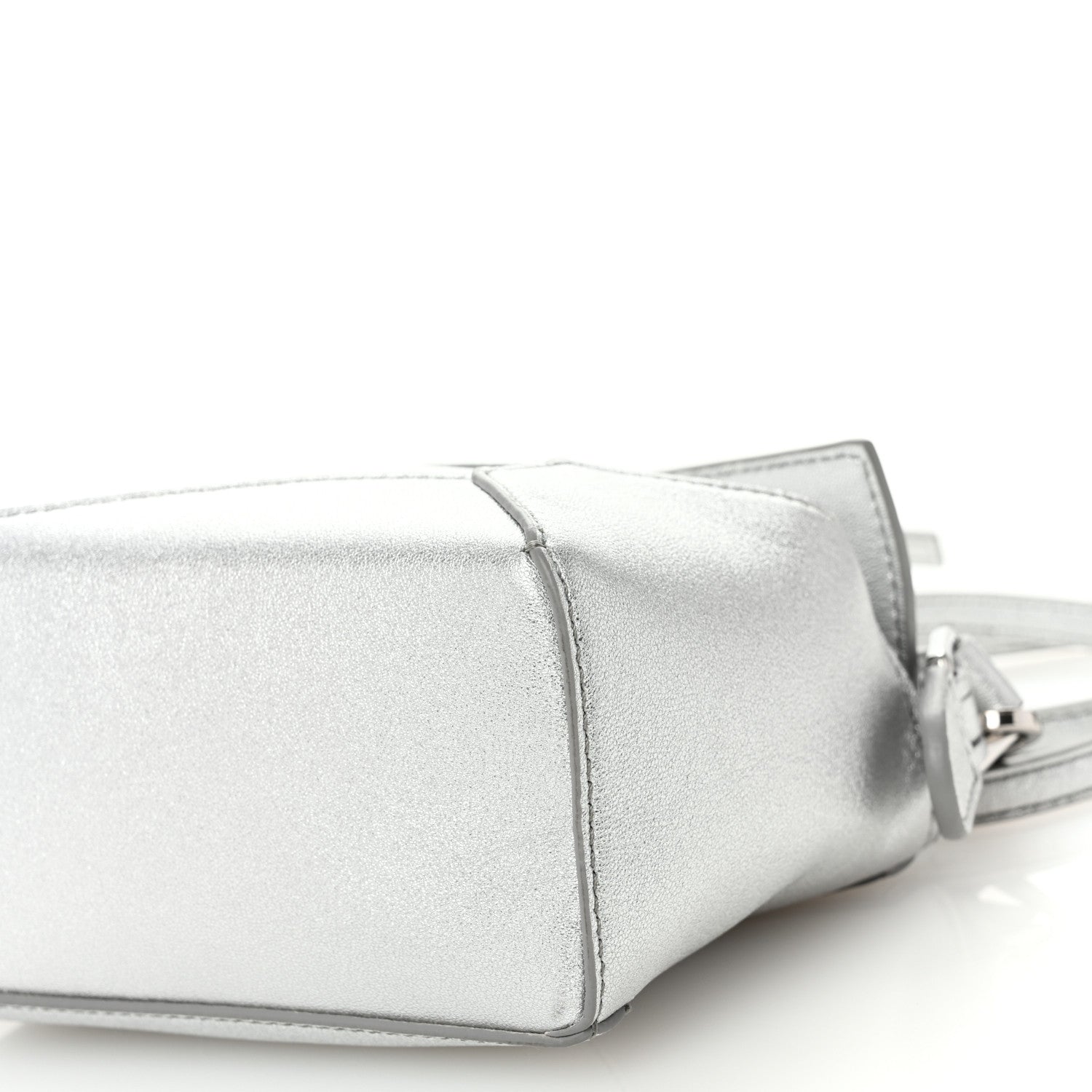 Loewe Laminated Lambskin Mini Puzzle Edge Bag Silver 9 of 9