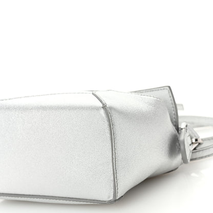 Loewe Laminated Lambskin Mini Puzzle Edge Bag Silver 9 of 9