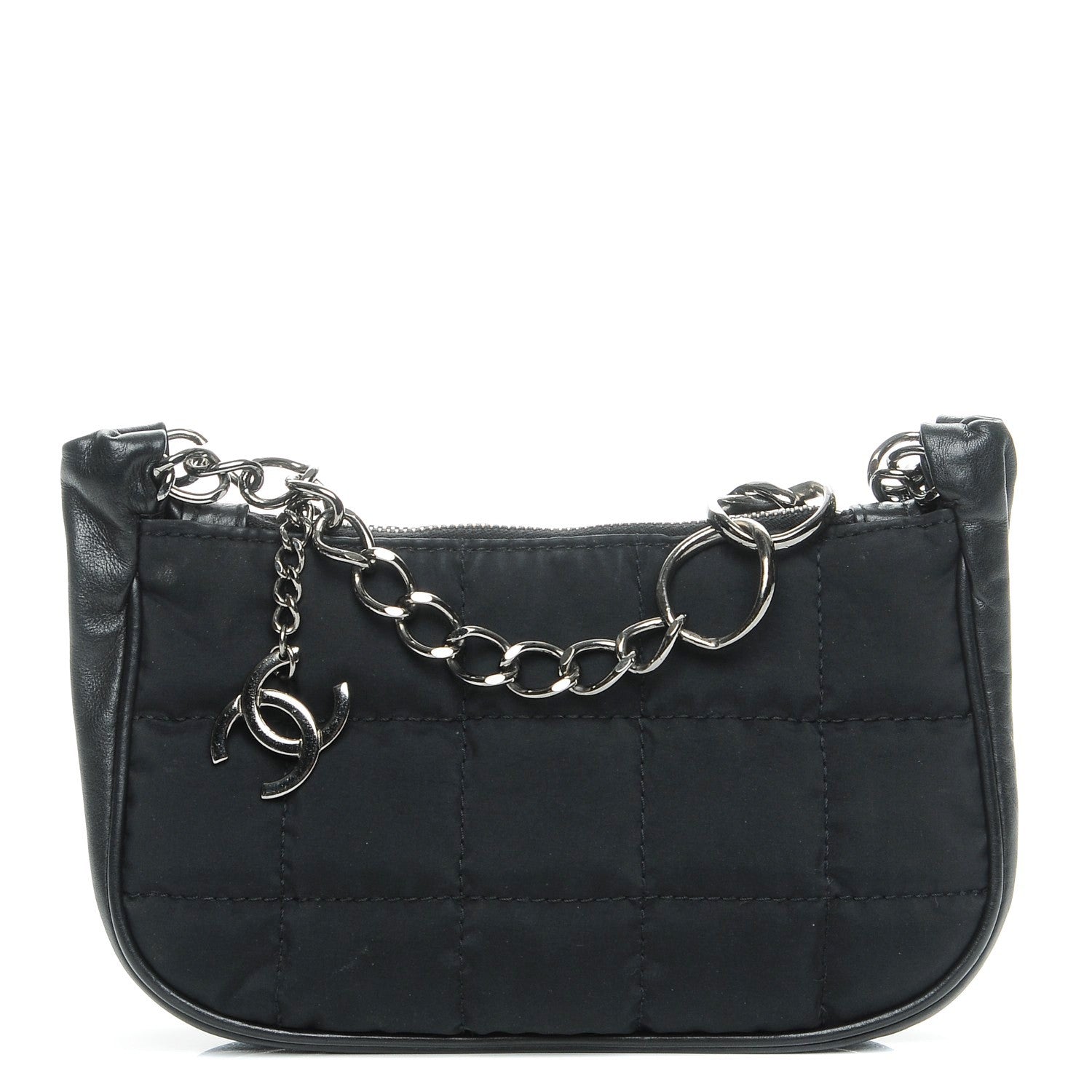 Chanel Nylon Quilted Pochette Black 1 of 8