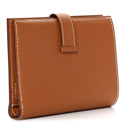 Hermes Epsom Bearn Compact Wallet Gold 3 of 10