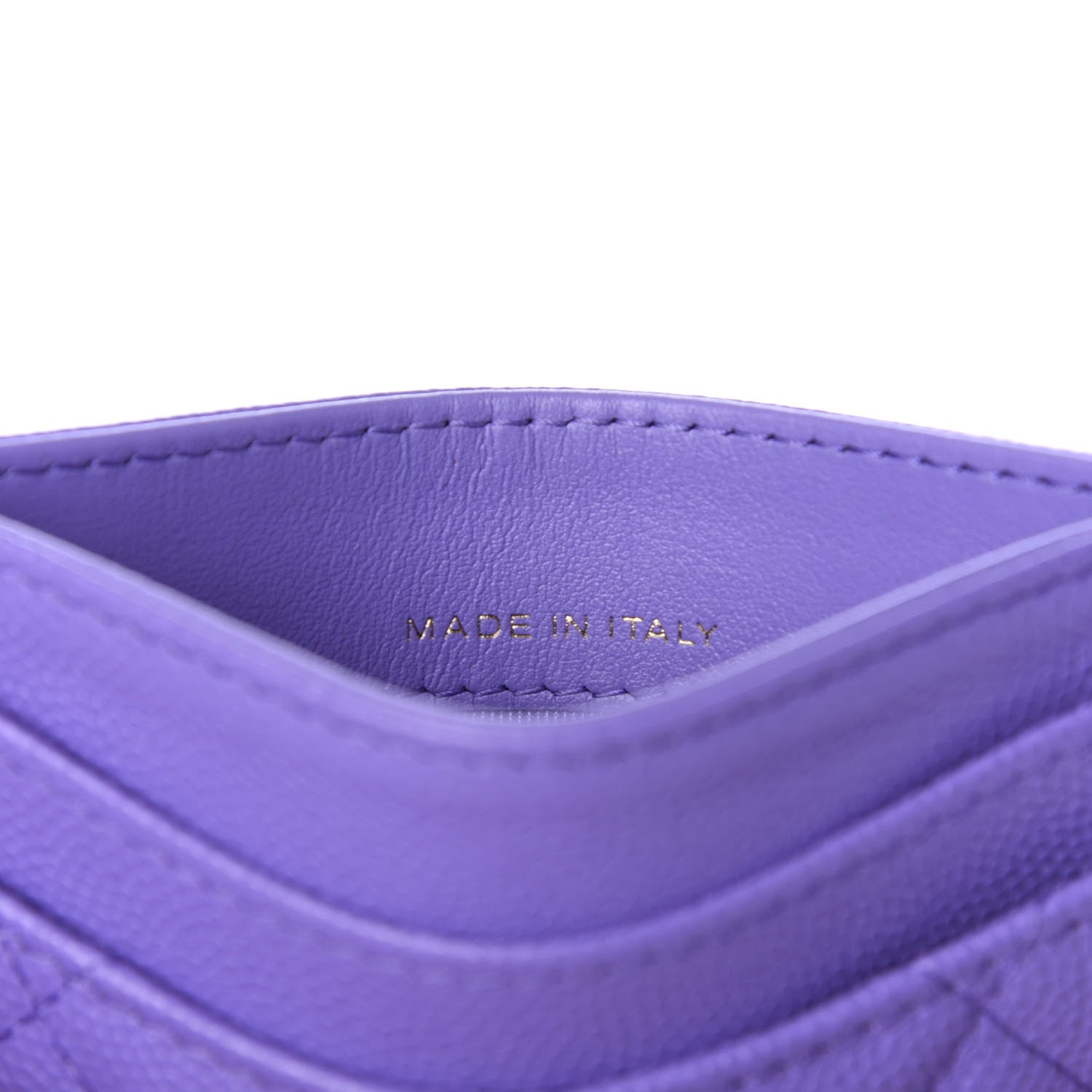 Chanel Caviar Quilted Card Holder Purple 7 of 9