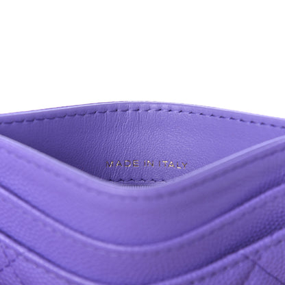 Chanel Caviar Quilted Card Holder Purple 7 of 9