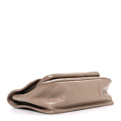 Saint Laurent Crinkled Calfskin Matelasse Monogram Baby Niki Chain Satchel Natural Tan 4 of 12