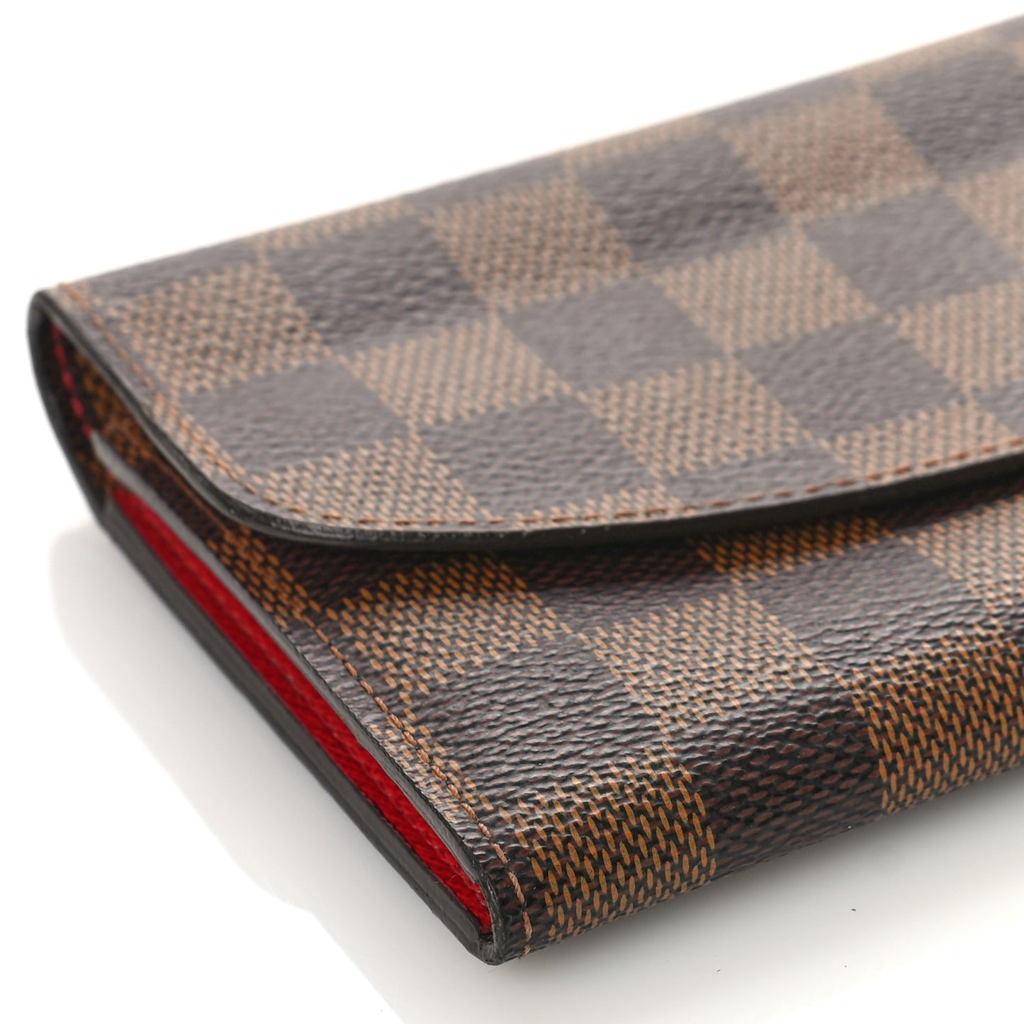 Damier Ebene Emilie Wallet Red