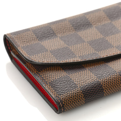 Louis Vuitton Damier Ebene Emilie Wallet Red 7 of 8