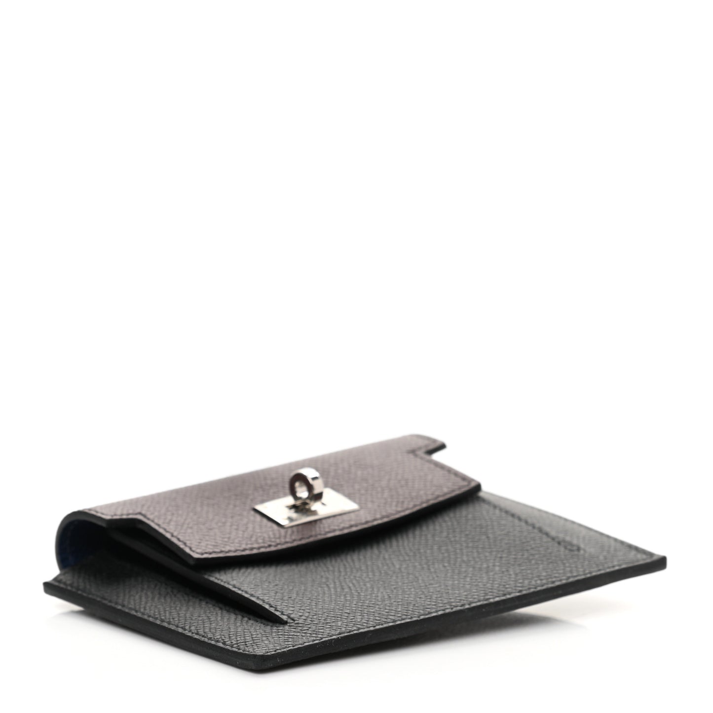Epsom Tri-Color Kelly Pocket Compact Wallet Rouge Sellier Black Bleu Saphir