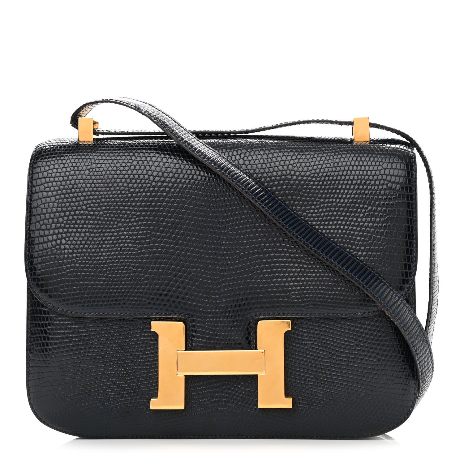 Hermes Lizard Constance 23 Bleu Marine 1 of 16