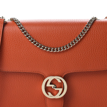 Gucci Dollar Calfskin Interlocking G Shoulder Bag Sun Orange 10 of 10