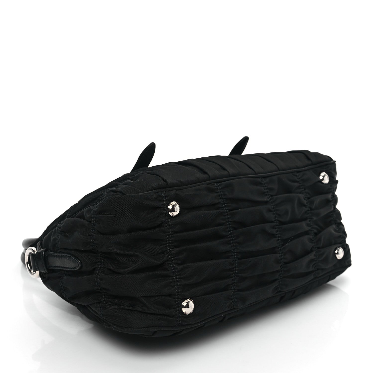 Prada Tessuto Nylon Gaufre Shopping Satchel Black 4 of 11