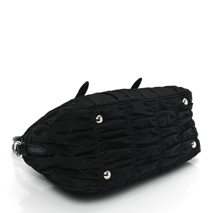 Prada Tessuto Nylon Gaufre Shopping Satchel Black 4 of 11