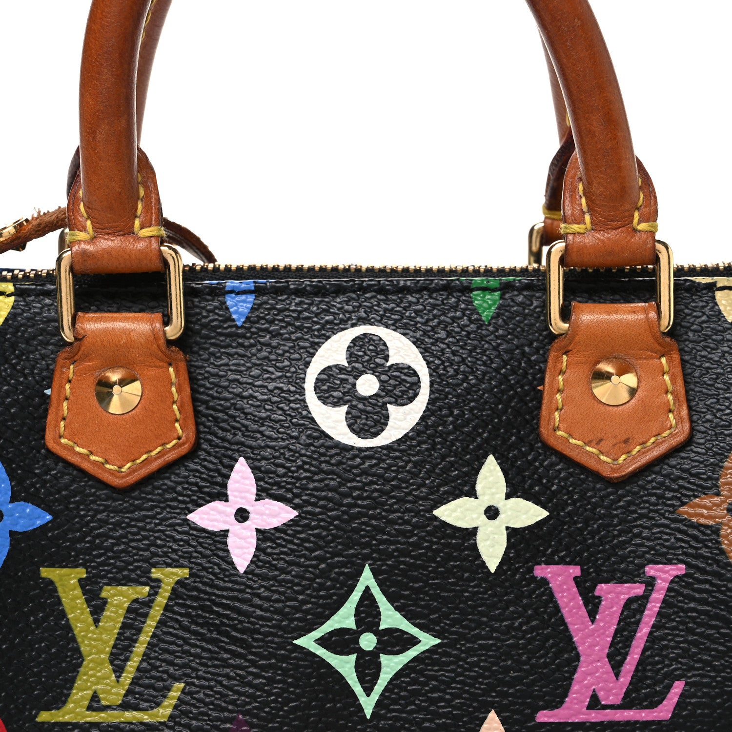 Louis Vuitton Monogram Multicolor Mini Sac HL Speedy Black 7 of 10