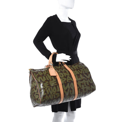 Louis Vuitton Graffiti Keepall 50 Kaki 2 of 9