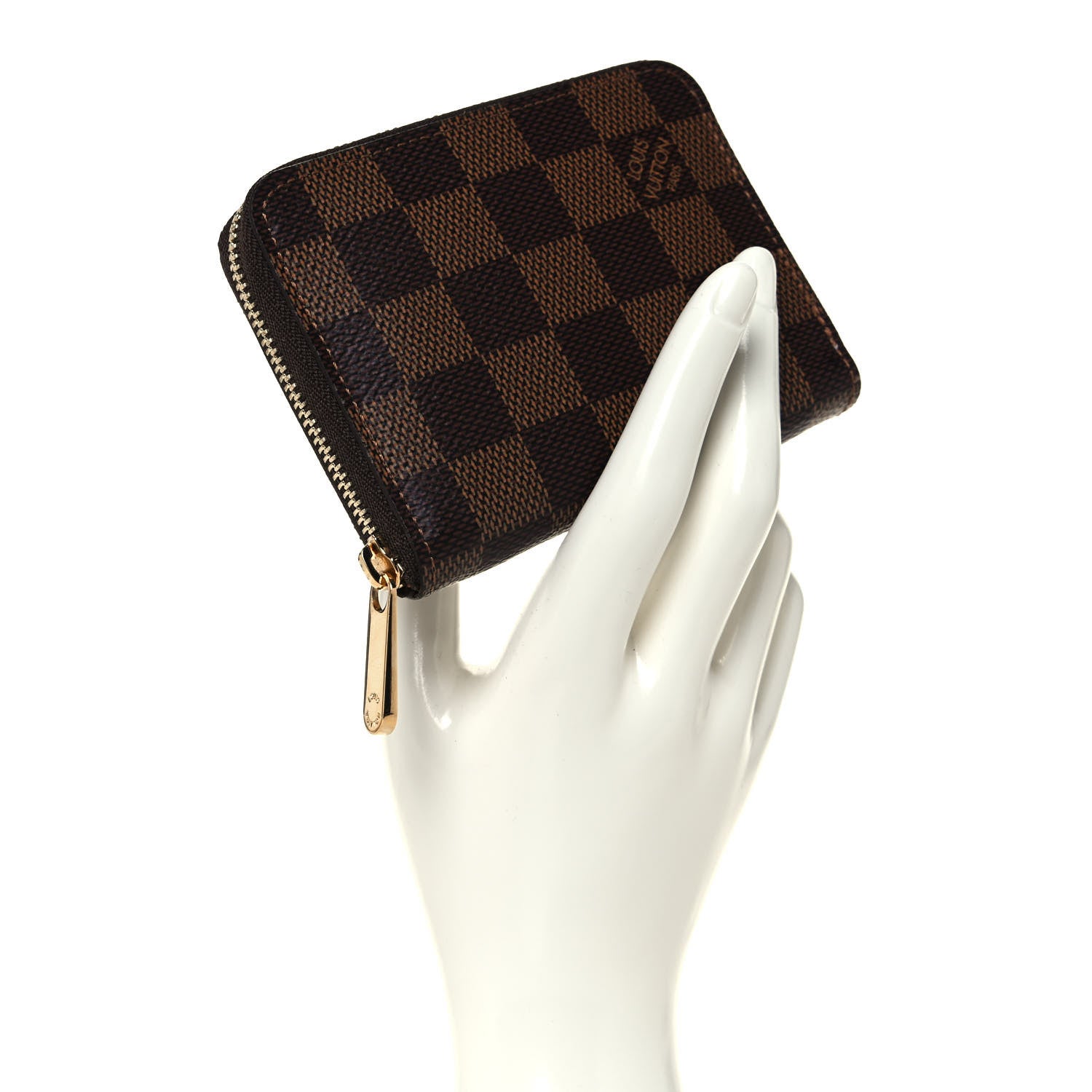 Louis Vuitton Damier Ebene Zippy Coin Purse Rose Ballerine 2 of 11