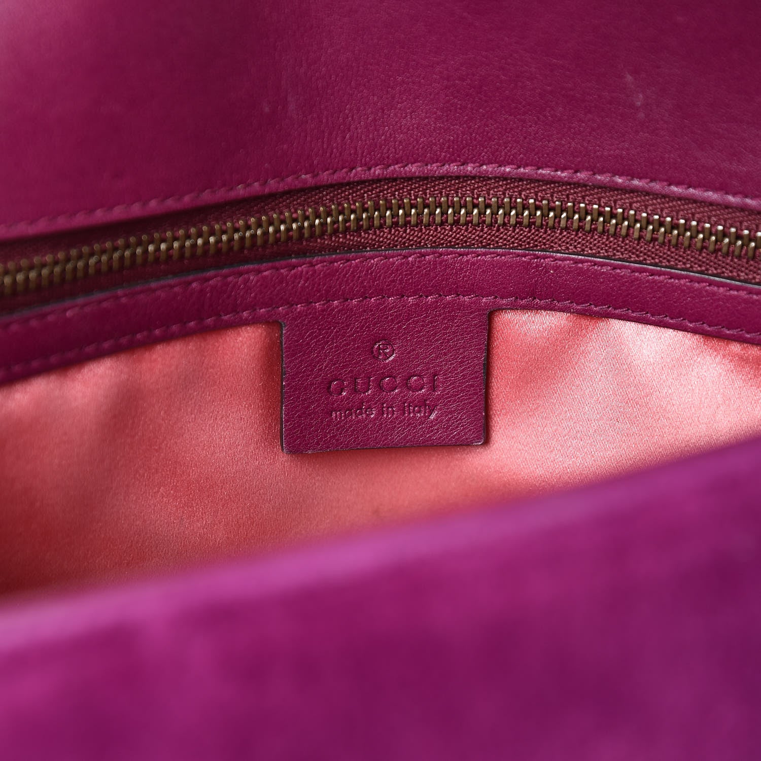 Gucci Velvet Matelasse Small GG Marmont Shoulder Bag Fuchsia Violet Cyclamen 8 of 16
