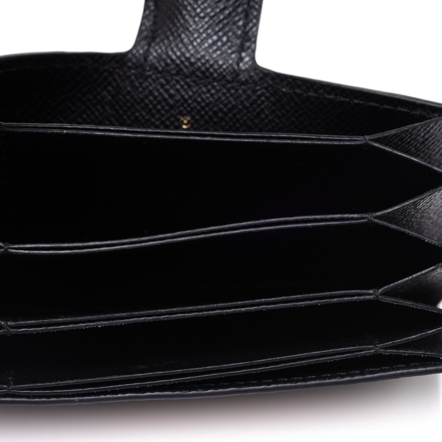 Monogram Gusset Card Holder Black