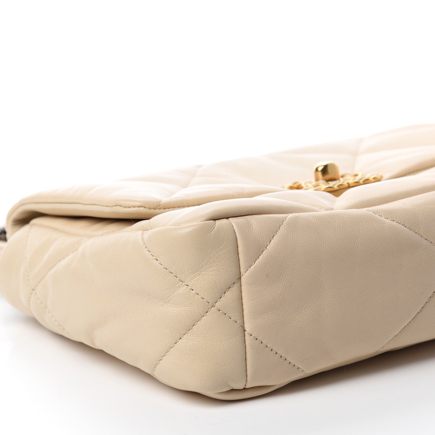 Chanel Lambskin Quilted Medium 19 Flap Light Beige 6 of 11