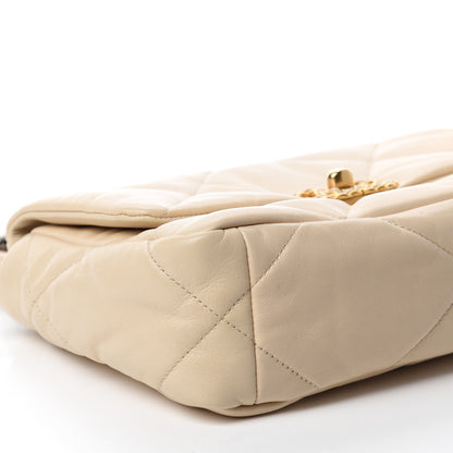 Chanel Lambskin Quilted Medium 19 Flap Light Beige 6 of 11