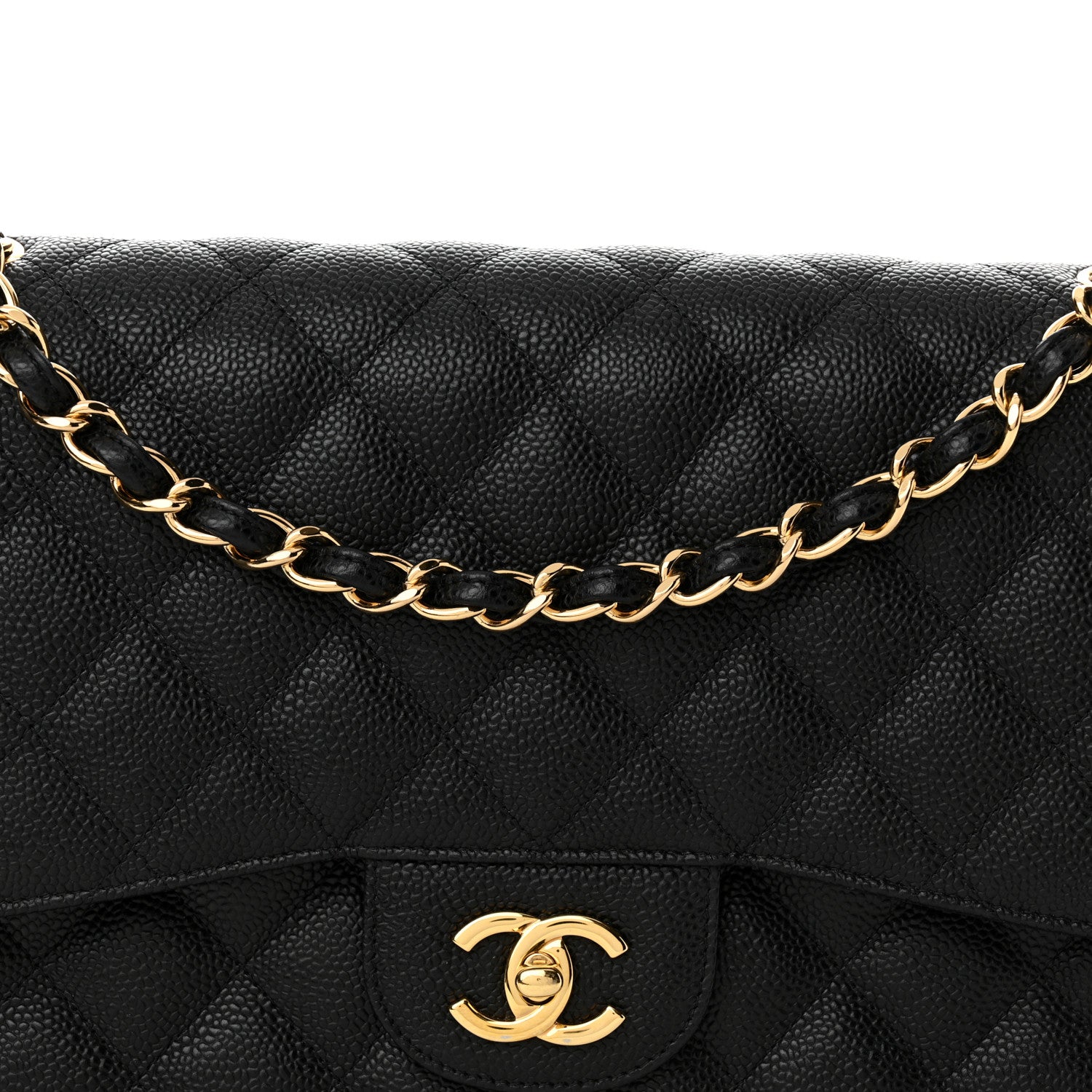 Chanel Caviar Quilted Jumbo Double Flap Black 8 of 14