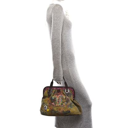 Chanel Washed Toile Graffiti On The Pavements Bowler Khaki Multicolor 2 of 10