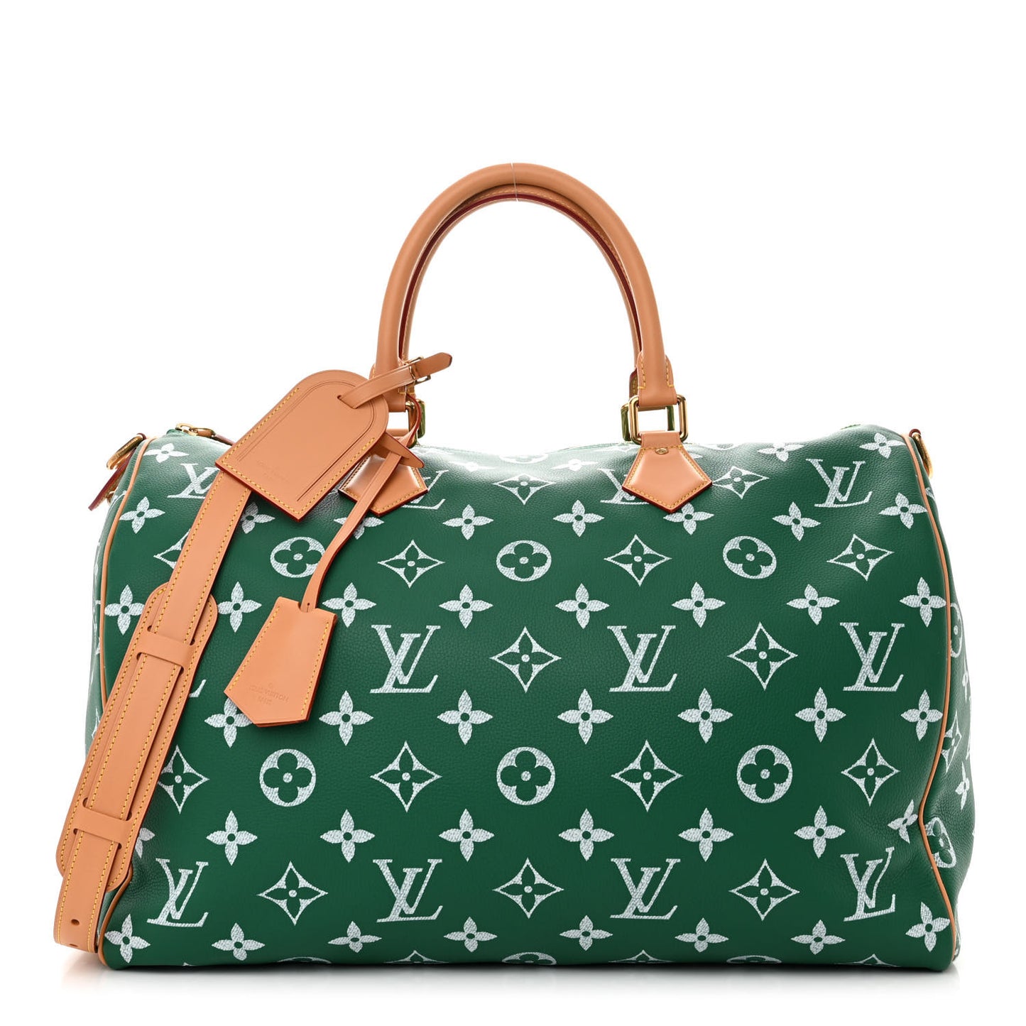 Calfskin Monogram Speedy P9 Bandouliere 40 Green