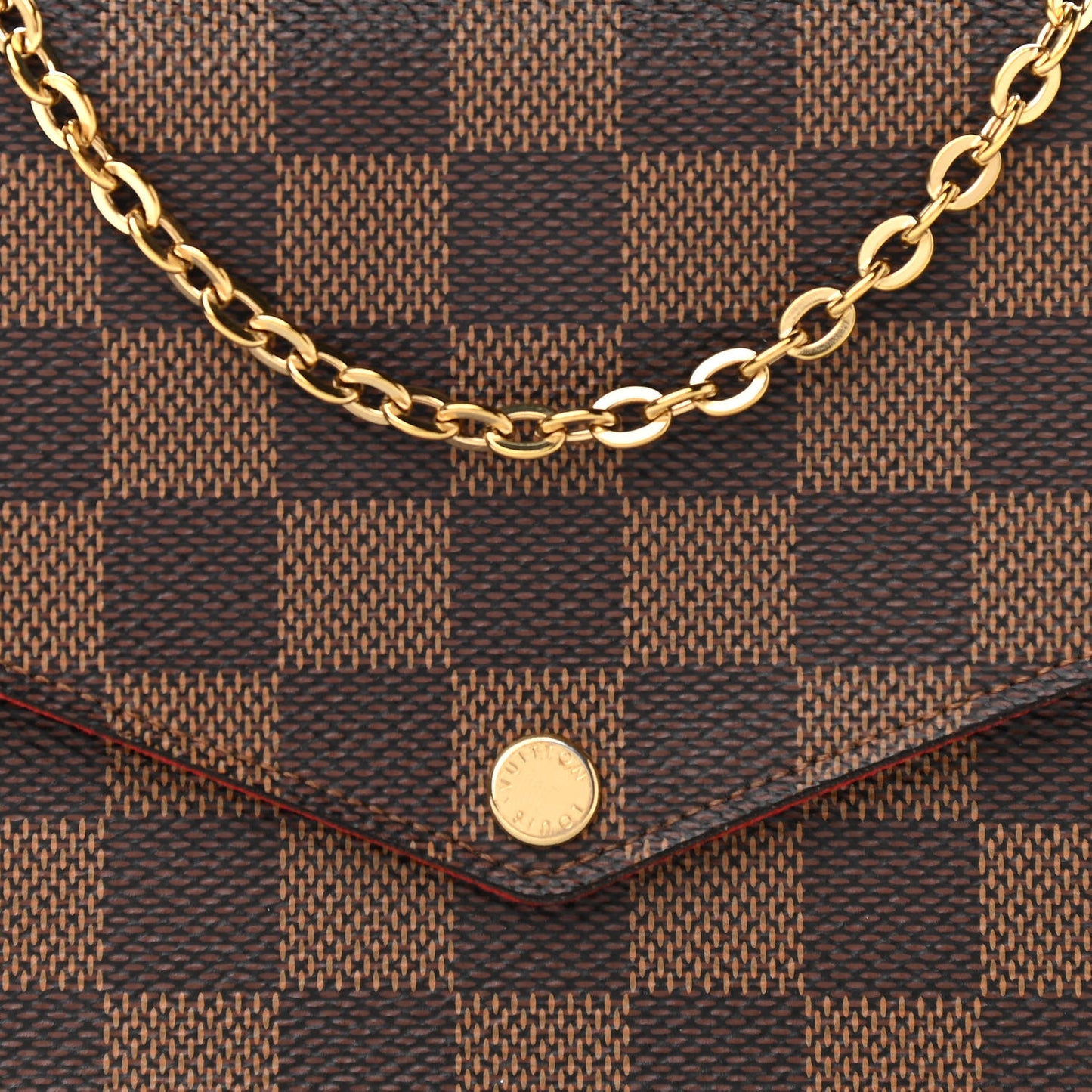 Damier Ebene Pochette Felicie Chain Wallet