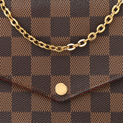 Louis Vuitton Damier Ebene Pochette Felicie Chain Wallet 8 of 11