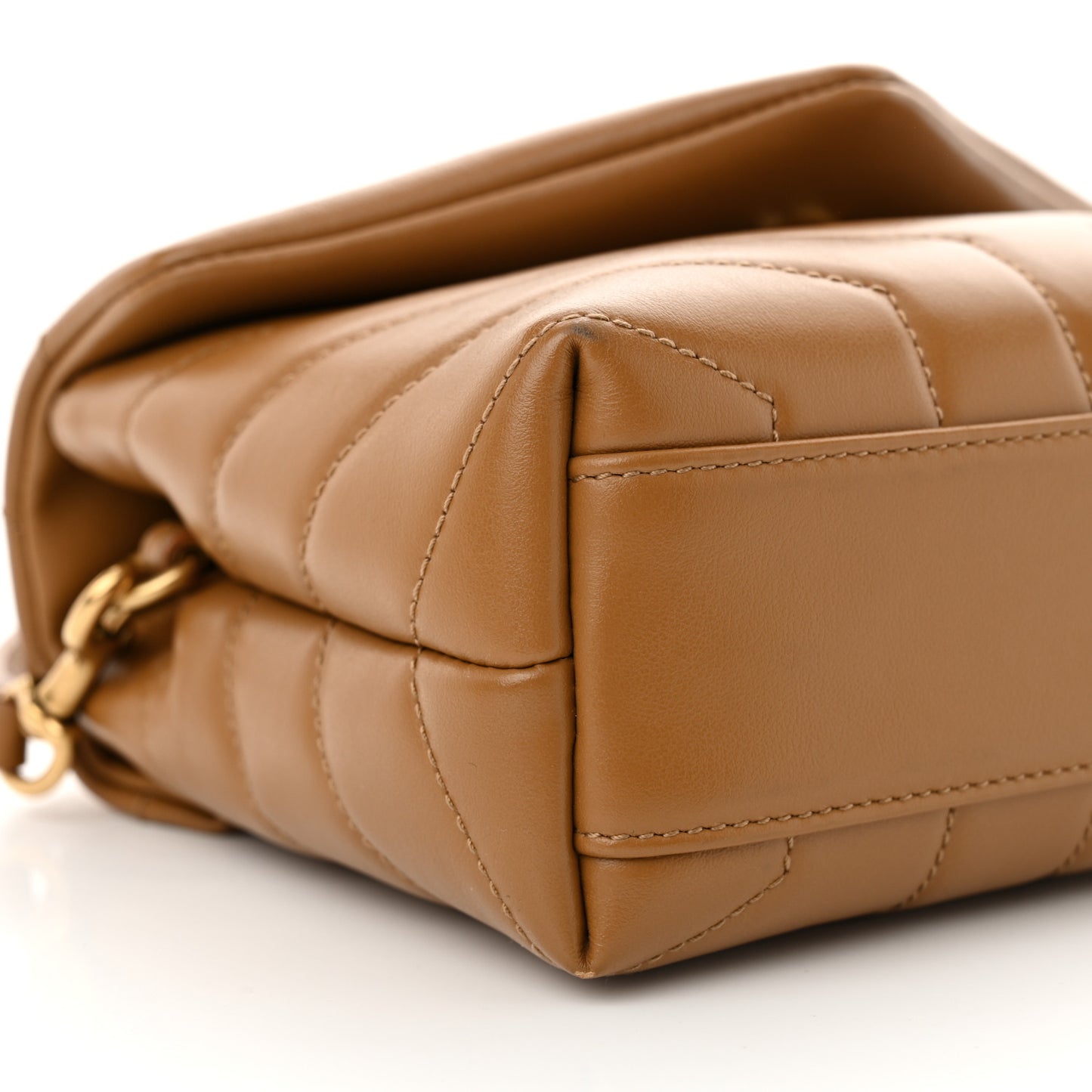 Calfskin Y Quilted Monogram Toy Loulou Crossbody Bag Dark Natural