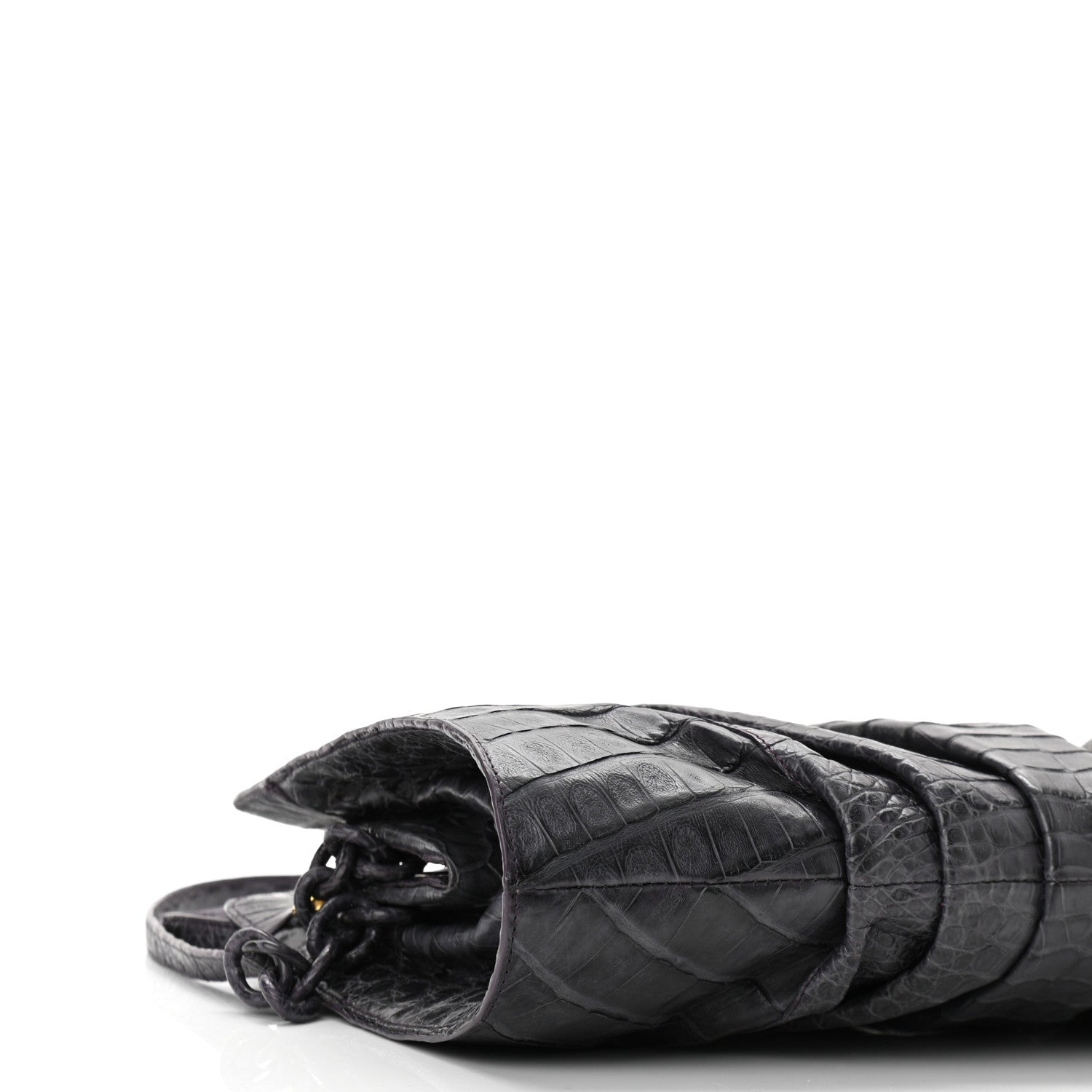 Nancy Gonzalez Crocodile Slim Frame Chain Clutch Degrade 8 of 9